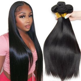 Hair Extensions For Women With Straight Hair In Peru (Option: Lace Closure-8inch)