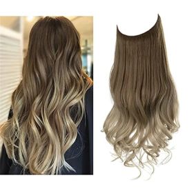 Wig Female Extension Chemical Fiber Long Curly Hair Matte High-temperature Fiber Fishing Thread Wig Set (Option: NO.8T16-14inch)