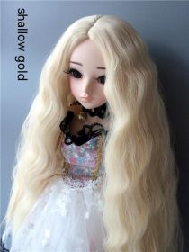Small Cloth Salon Doll Wigs (Option: Light gold-Small 3 Points)