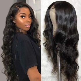 Natural Wig Real Hair Before Lace Black (Option: Black-10inch)