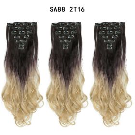 Long Curly Hair High Temperature Silk Curtain (Option: Q)