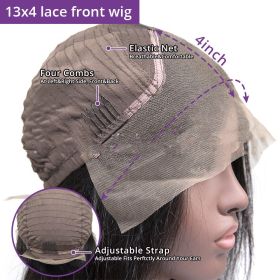 Women's Fashion Real Hair Gradient Wig Lace Headgear (Option: 13x4 Lace-150Density-18inch)
