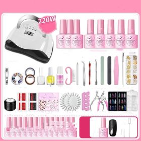 Nail Polish Glue Full Manicure Set Set Of Tools For Beginners Home (Option: 220W Manicurist Quick Dry-Manicurists choose 35colors)